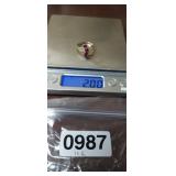 10K GOLD RING, SIZE 7