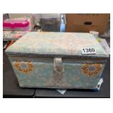 SEWING CASE, FULL OF SEWING NOTIONS