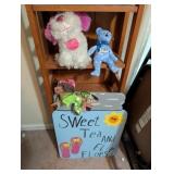 DANCING DOG, BEANIE BABY AND SIGN