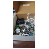 BOX FULL OF ESTATE JEWELRY, ETC.