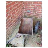 DECORATIVE WOODEN WHEELBARROW