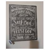 PRAISE, SEEK, TRUST, THANK GOD WALL ART