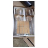 GLASS FOOD STORAGE JARS