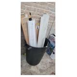 TRASH CAN FULL OF MIXED BLINDS