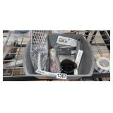 BIN OF KITCHEN UTENCILS