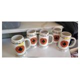 5 BEER STEINS