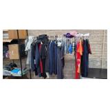 ROLLING CLOTHES RACK WITH CLOTHES