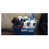 BASKET WITH  YOUTH SIZE SNEAKERS