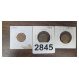 1941, 1950-D , 1953-D  WHEAT PENNIES