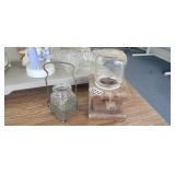 VINTAGE CANDY / NUT DISPENSER AND PICKLE JAR CARRR