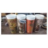 (4) 1970'S THERMO-SERV PLASTIC TUMBLERS