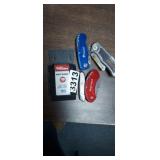 LOT OF BOX CUTTERS AND BLADES