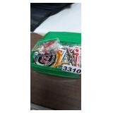 +BOX OF MISC PATCHES WITH SEWING KIT