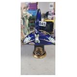 BOHEMIAN ART GLASS BASKET