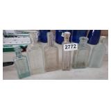 (6) VINTAGE MEDICINE BOTTLES, ETC.