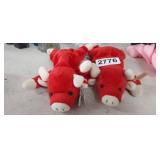 (2) RAZORBACK PIGS BEANIE BABIES WITH TAGS