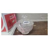 VINTAGE CUT CRYSTAL BOWL WITH LID