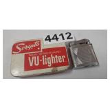 VINTAGE TIN W. FISHNING LURES & LIGHTER