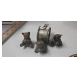 CAST IRON BEAR FIGURINES