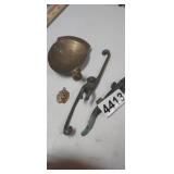 LOT OF BRASS, COIN TRAY, ETC.
