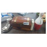 (4) BANKS, BOWLING PIN, WORLD BOOK, TREASURE CHEST
