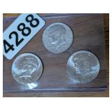 (3) KENNEDY HALF DOLLARS