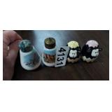 (2) PAIRS. SALT & PEPPER SHAKERS