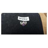 PRETTY STERLING SILVER RING, SIZE 7