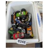 TOTE FULL OF TOY VEHICLES