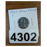 1943-P STEEL PENNY, UNCIRCULATED
