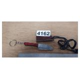 MHS CUTLERY, HAND CRAFTED KEYCHAIN KNIFE WITH SHEA