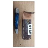MHS CUTLERY, HAND CRAFTED POCKET KNIFE WITH SHEATH