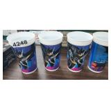 (4) BATMAN COLLECTOR CUPS