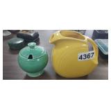 FIESTAWARESUGAR BOWL & FIESTA PITCHER