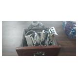 SMALL DRAWER FULL OF WATCHES, ETC