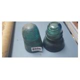 (2) VINTAGE INSULATORS