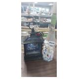 LANTERN AND BOTTLE DECOR