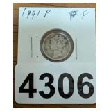 1941 MERCURY HEAD DIME