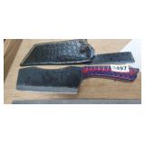 MHS CUTLERY HAND CRAFTED CLEAVER WITH SHEATH