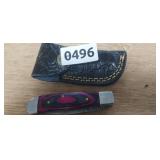 MHS CUTLERY HAND CRAFTED POCKET KNIFE WITH SHEATH