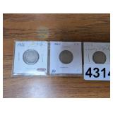 1906, 1907, 1908, LIBERTY V-NICKELS