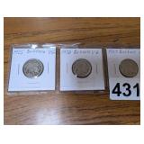 1925, 1926, 1927, BUFFALO HEAD NICKELS