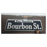 BOUBON STREET METAL SIGN