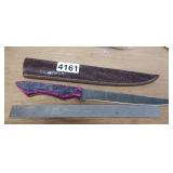 MHS CUTLERY, HAND CRAFTED KNIFE WITH SHEATH