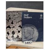 WASHINGTON QUARTER AND HALF DOLLAR COIN BOOKS