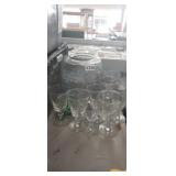 LOT OF GLASSES, ETC.