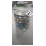 JAR FILLED WITH MARBLES