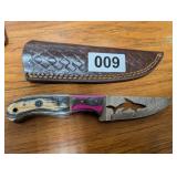 HANDMADE KNIFE WITH SHARK CUTOUT AND SHEATH