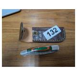 FOLDING POCKET KNIFE WTIH CASE