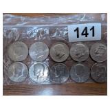 (10) KENNEDY HALF DOLLARS